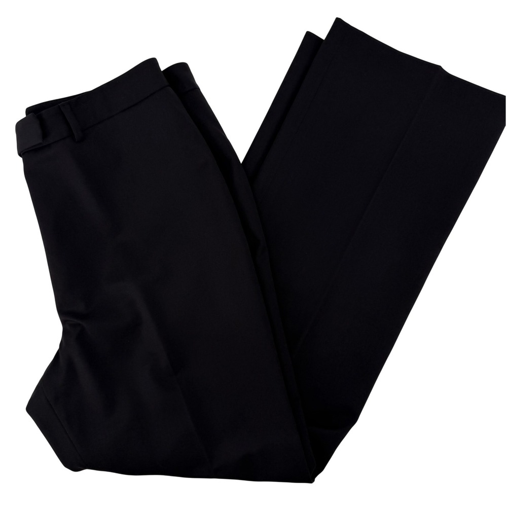 Brooks Brothers 346 Womens Black 100% Wool Straight Leg Dress Pants Size 14